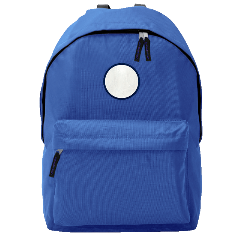 Mochila adulto con parche redondo personalizada