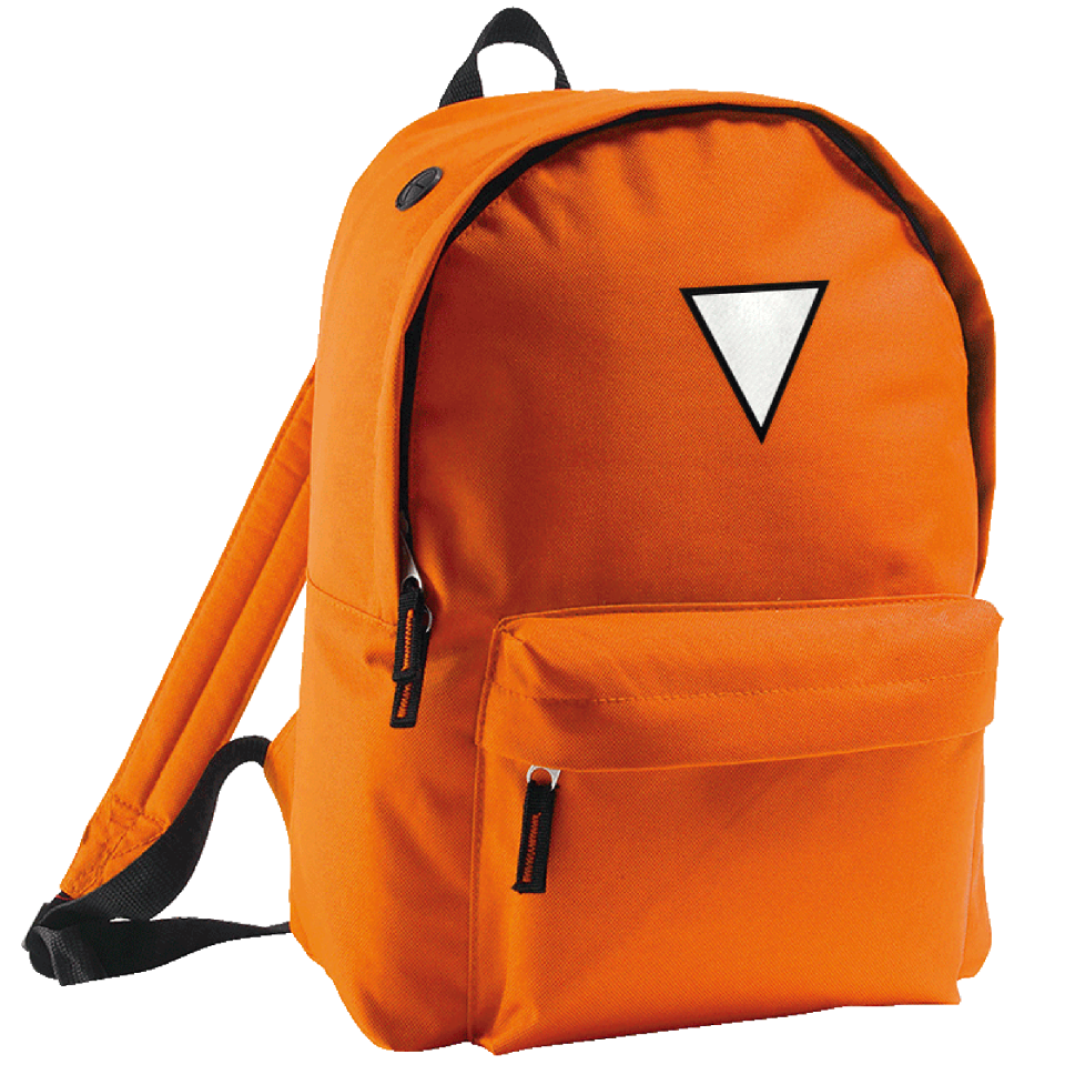 Mochila adulto con parche triangular personalizada