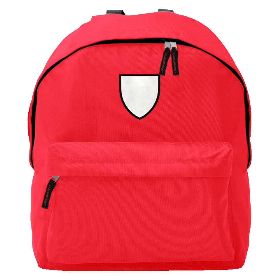 Mochila infantil con parche escudo personalizada