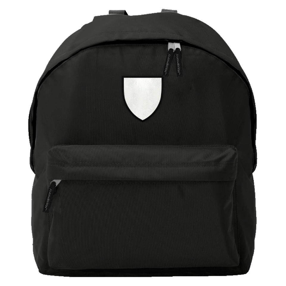 Mochila infantil con parche escudo personalizada