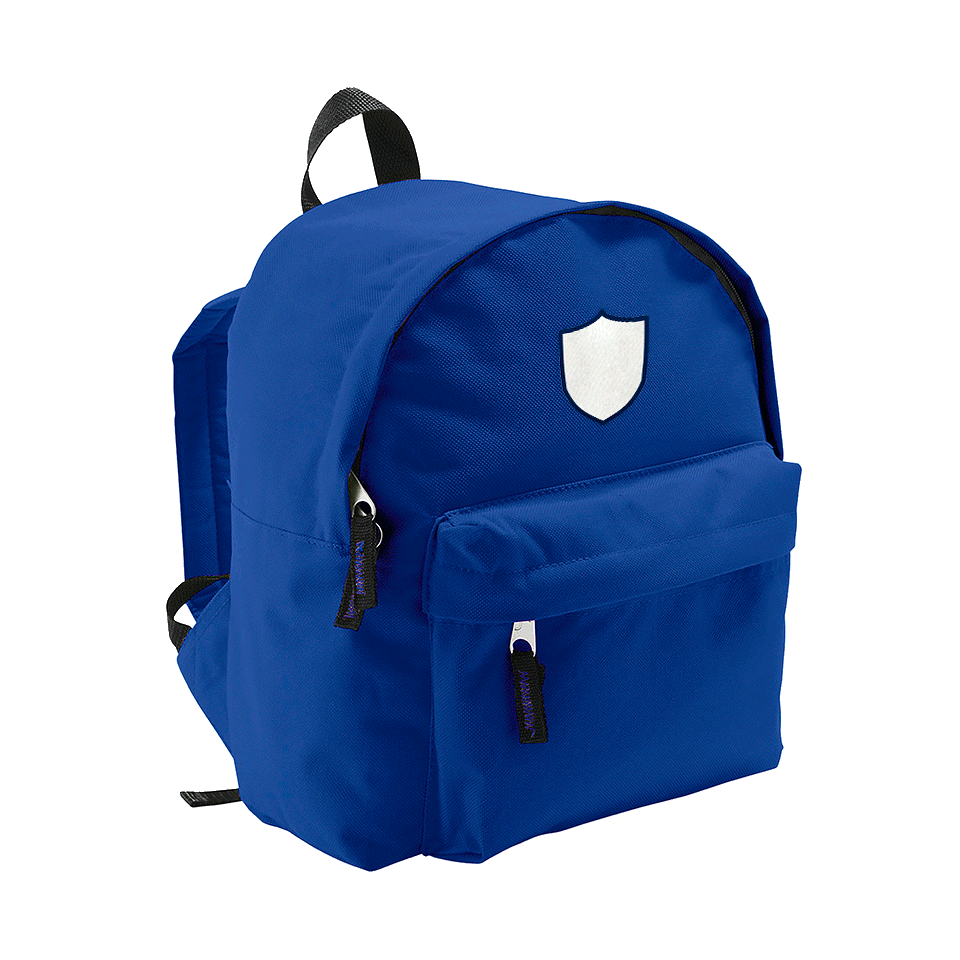 Mochila infantil con parche escudo 2 personalizada