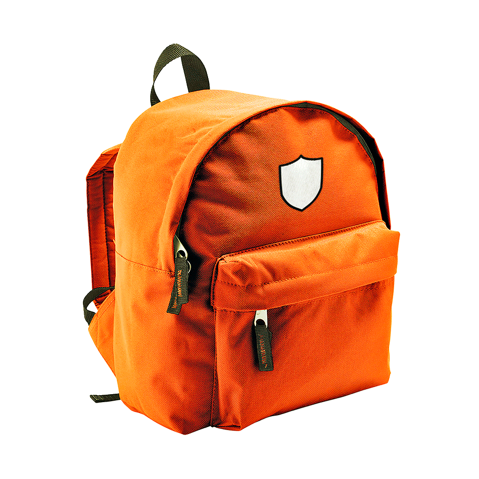 Mochila infantil con parche escudo 2 personalizada