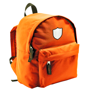 Mochila infantil con parche escudo 2 personalizada