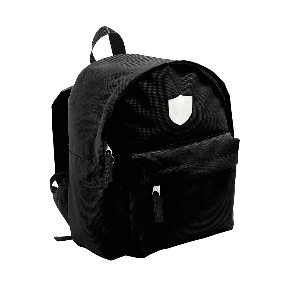 Mochila infantil con parche escudo 2 personalizada