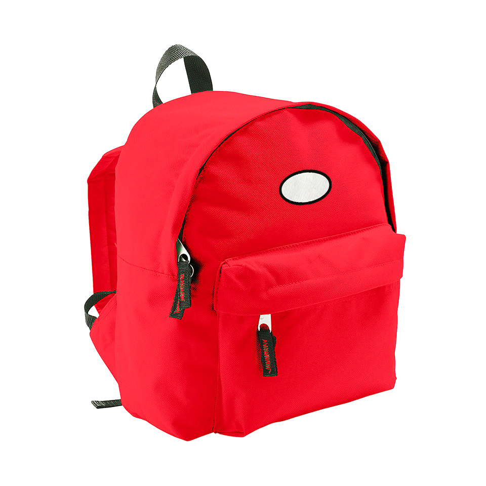Mochila infantil con parche ovalado personalizada