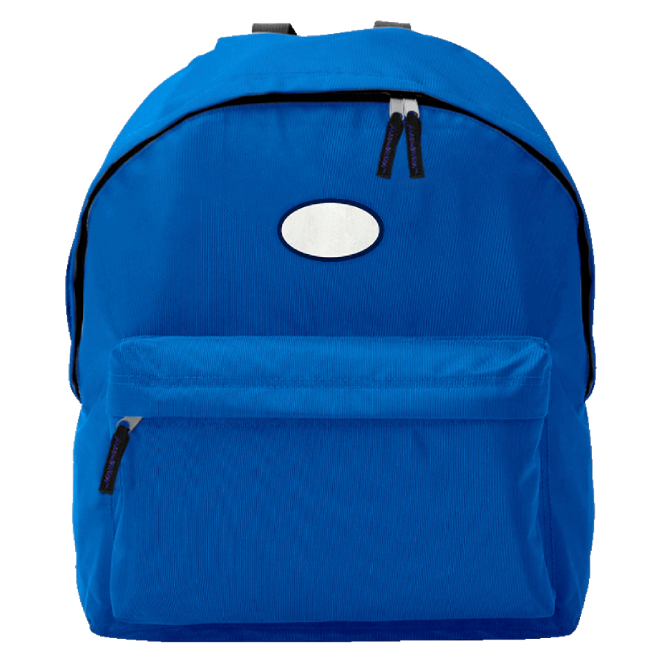 Mochila infantil con parche ovalado personalizada