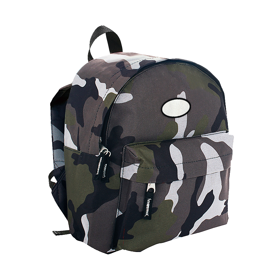 Mochila infantil con parche ovalado personalizada