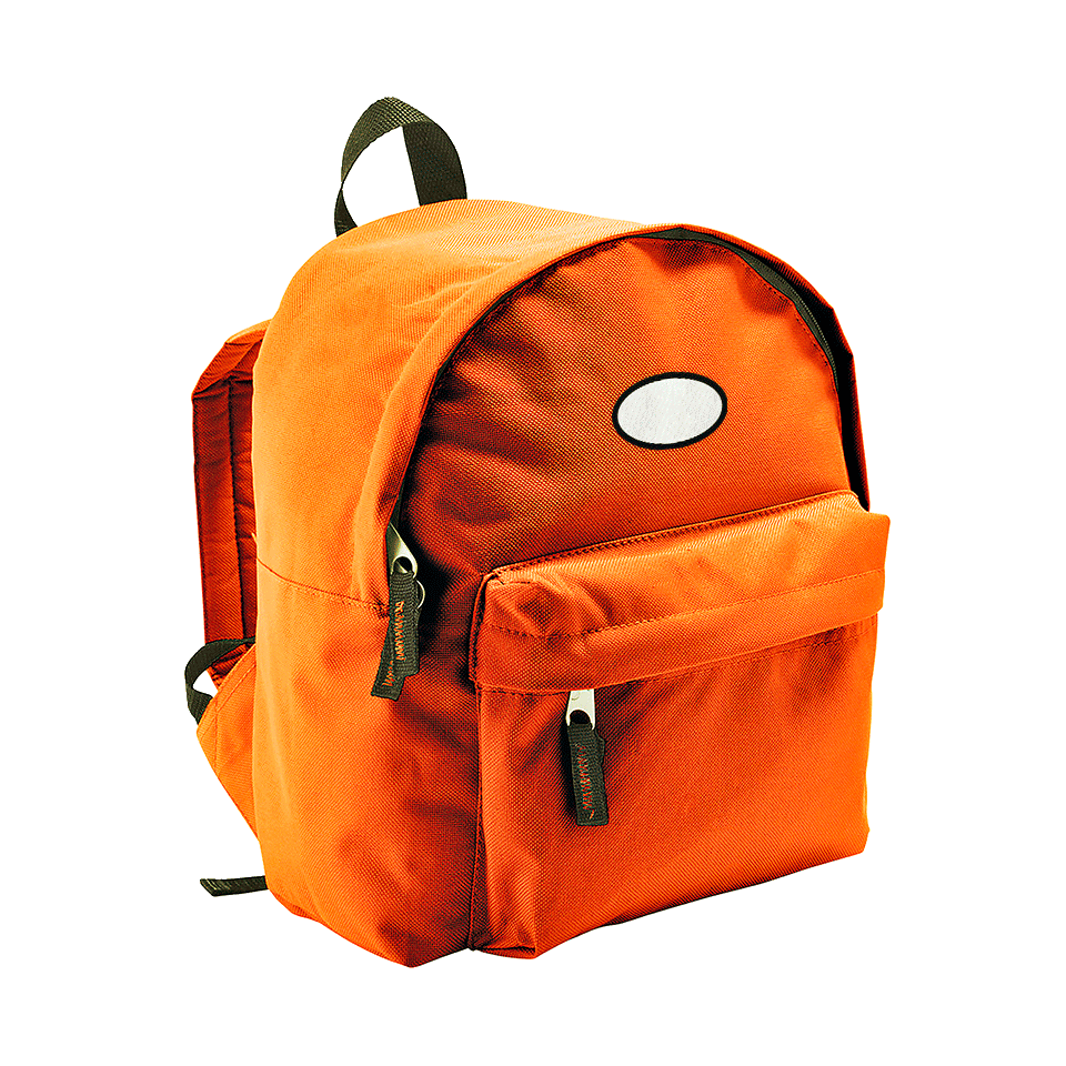 Mochila infantil con parche ovalado personalizada