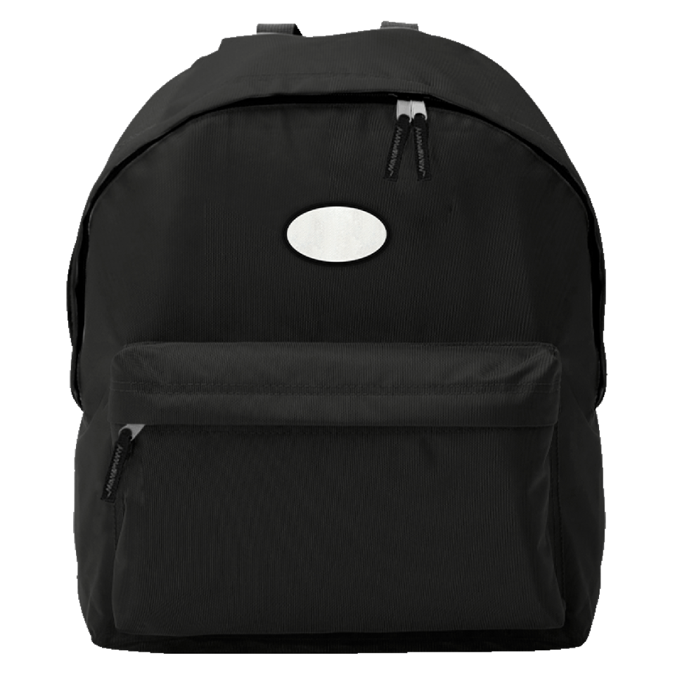 Mochila infantil con parche ovalado personalizada