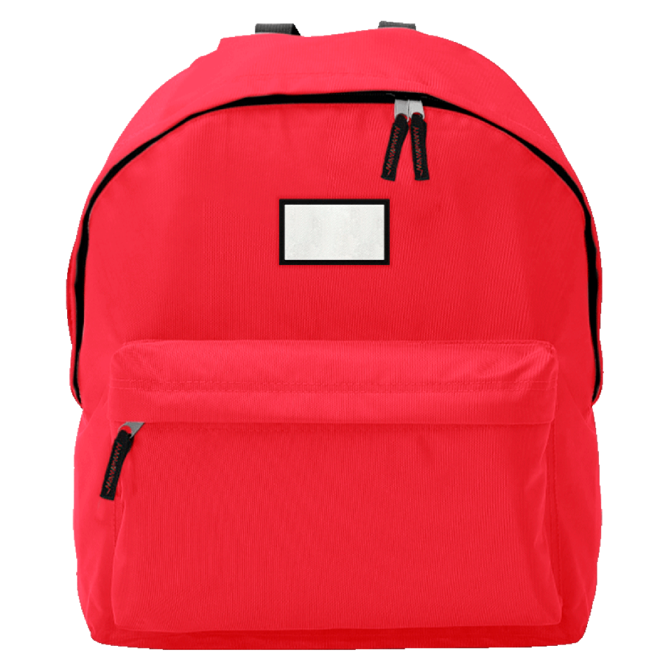 Mochila infantil con parche rectangular personalizada