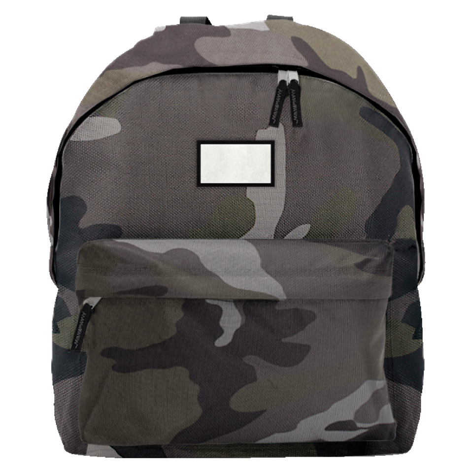 Mochila infantil con parche rectangular personalizada