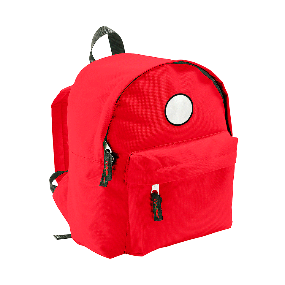 Mochila infantil con parche redondo personalizada