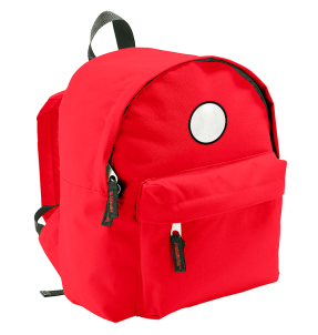 Mochila infantil con parche redondo personalizada