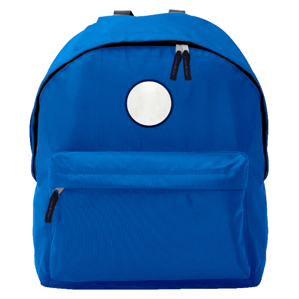 Mochila infantil con parche redondo personalizada
