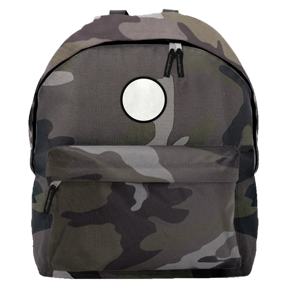 Mochila infantil con parche redondo personalizada