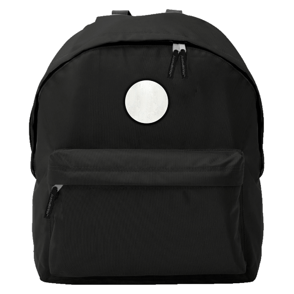 Mochila infantil con parche redondo personalizada
