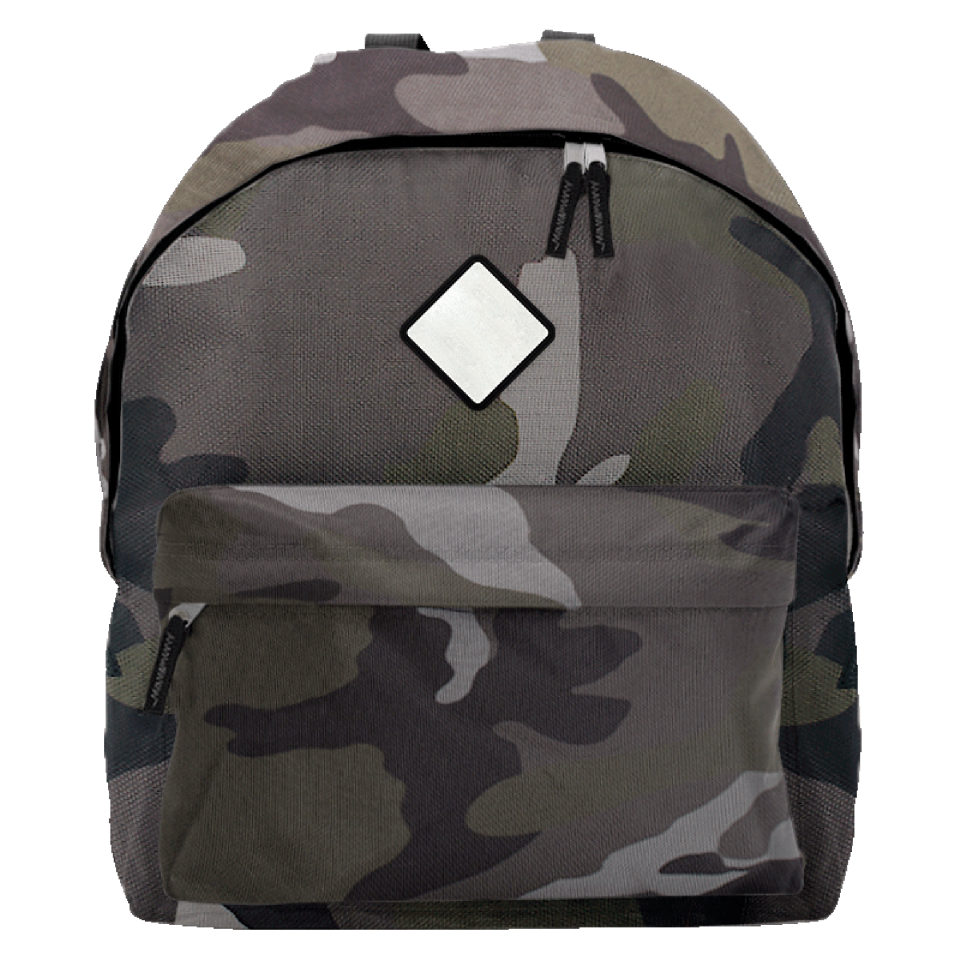 Mochila infantil con parche rombo personalizada