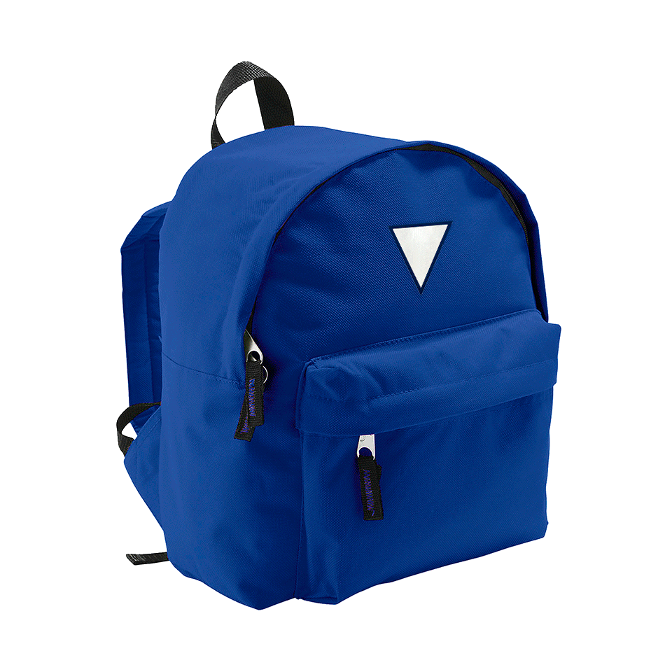 Mochila infantil con parche triangular personalizada
