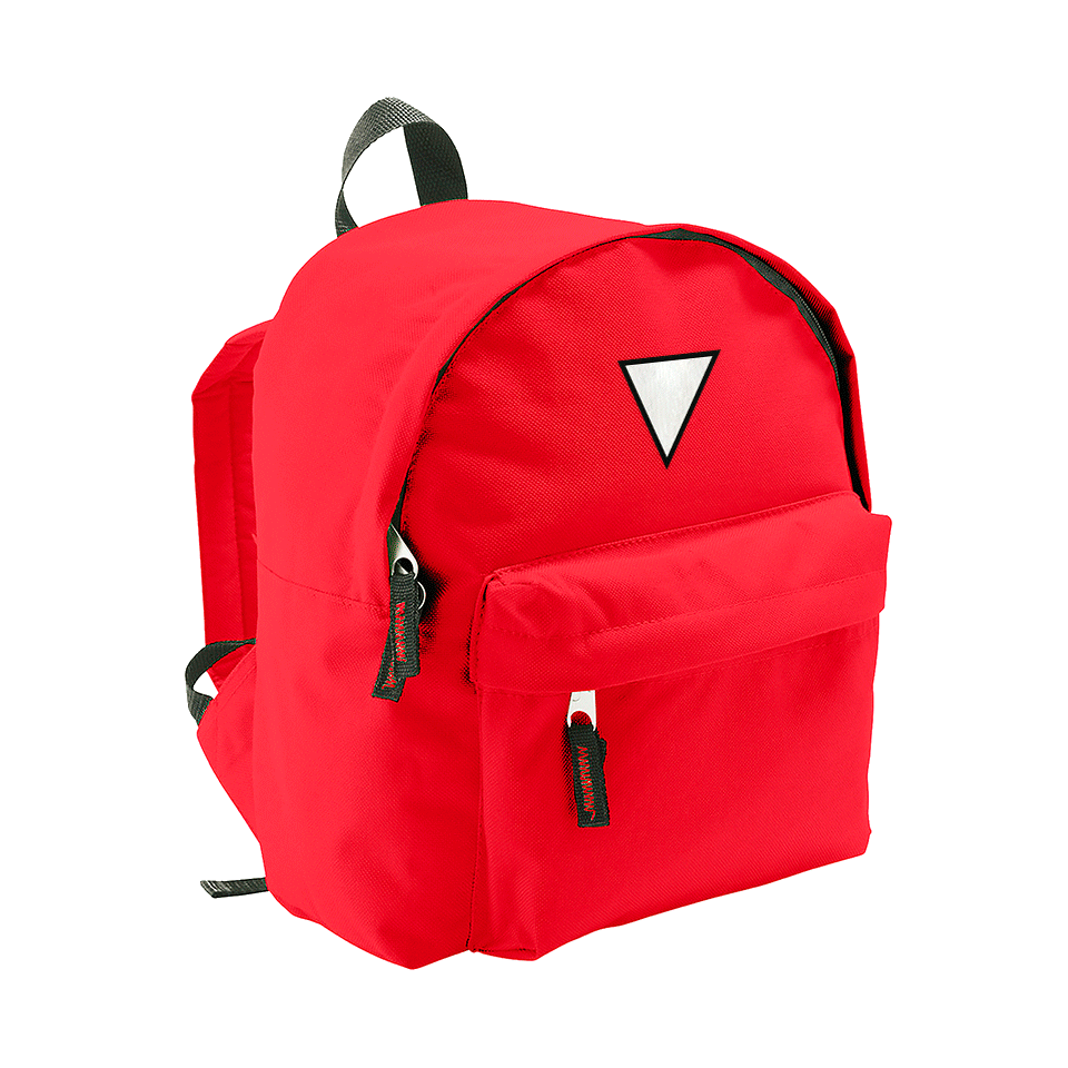 Mochila infantil con parche triangular personalizada
