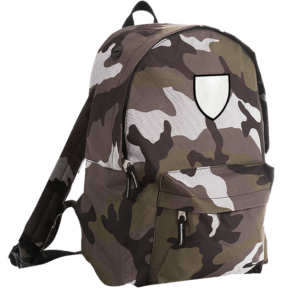 Mochila adulto con parche escudo personalizada