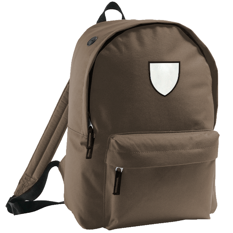Mochila adulto con parche escudo personalizada