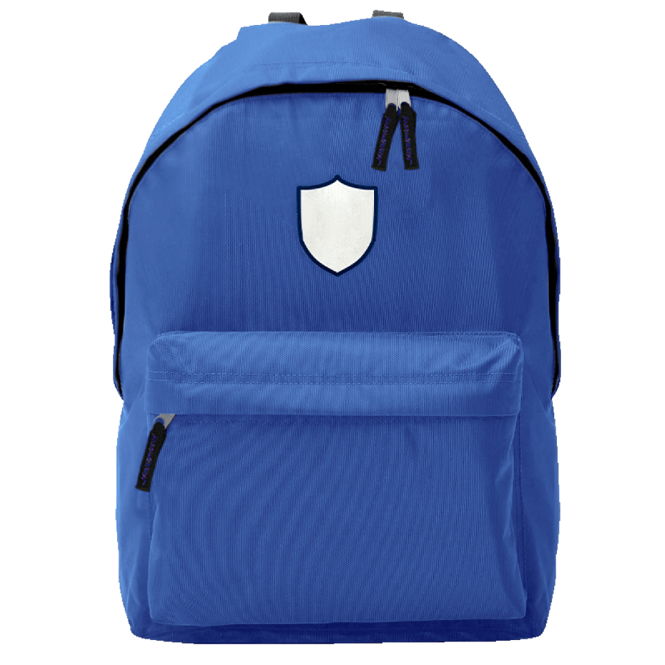 Mochila adulto con parche escudo 2 personalizada
