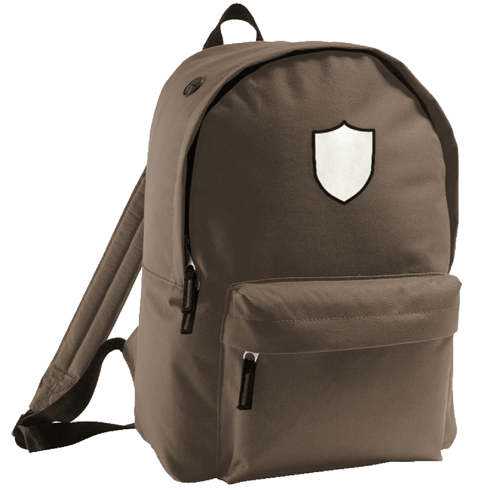 Mochila adulto con parche escudo 2 personalizada