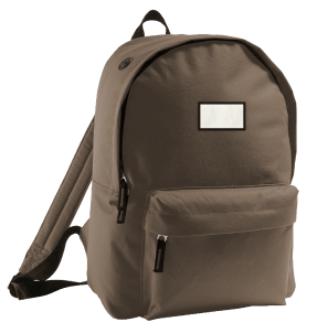 Mochila adulto con parche rectangular personalizada
