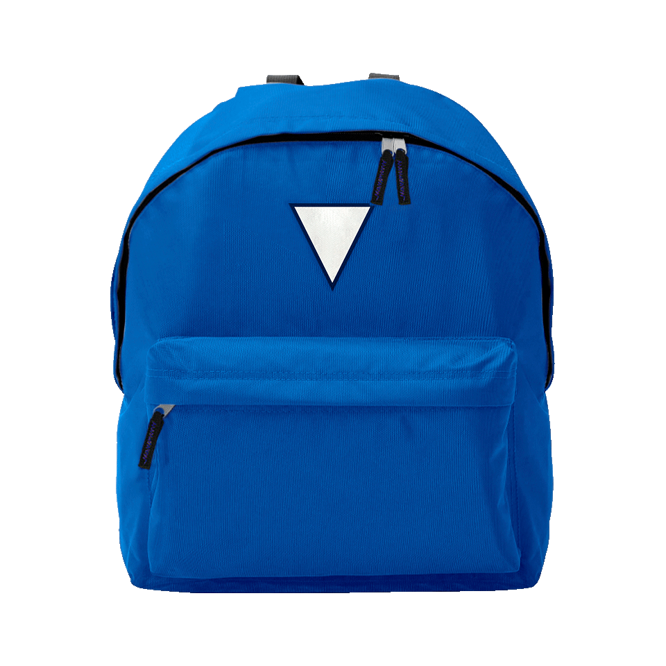 Mochila infantil con parche triangular personalizada
