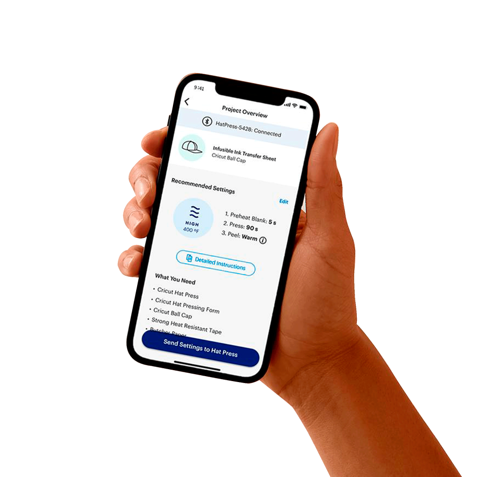 Cricut HAT PRESS curvada para gorras, viseras y sombreros