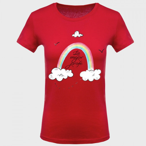 Camiseta para profesora: arco iris