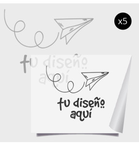 Pegatina transparente rectangular personalizada