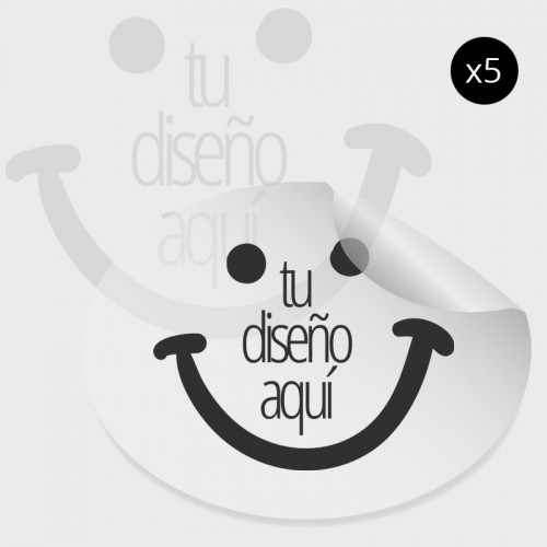 Pegatina transparente ovalada personalizada