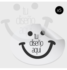 Pegatina transparente ovalada personalizada