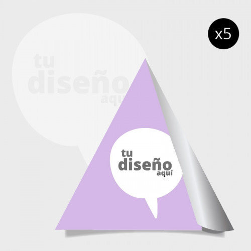 Pegatina triangular personalizada