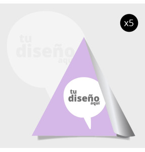 Pegatina triangular personalizada