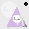 Pegatina triangular personalizada