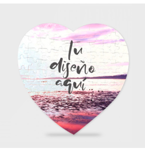 Puzzle corazón 75 piezas personalizado