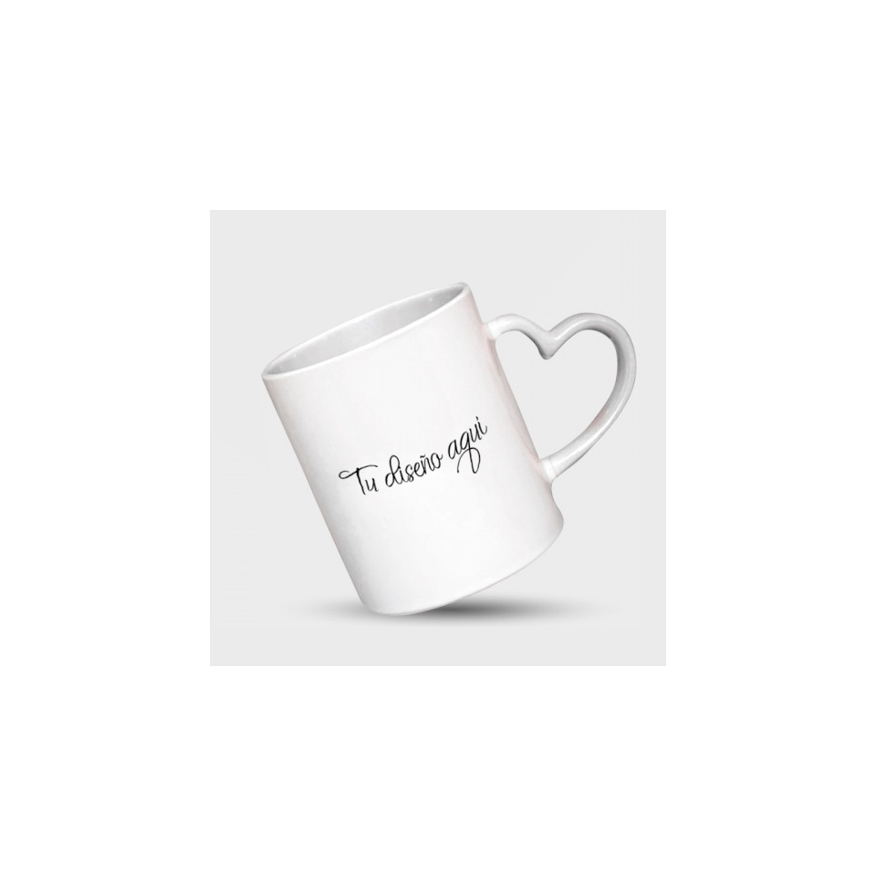 Taza corazón personalizada