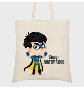 Bolsa tela para la vuelta al cole: súper matemático