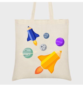 Bolsa tela para la vuelta al cole: planetas