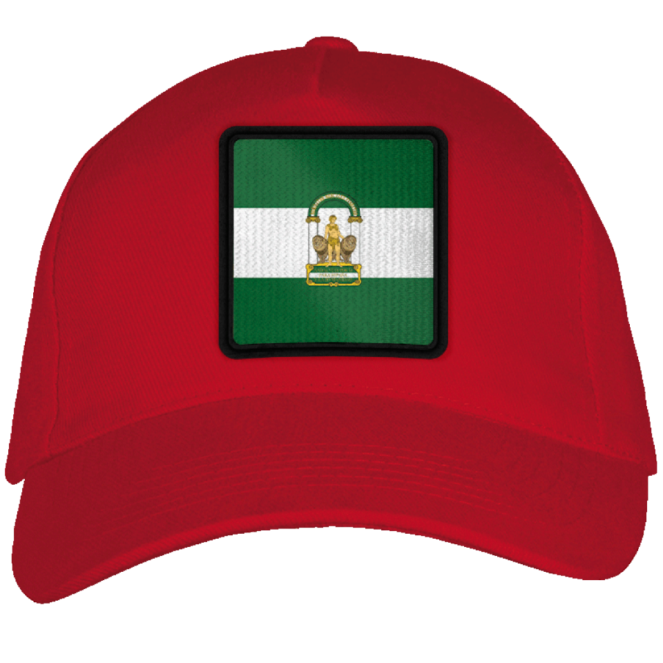 Gorra adulto con parche bandera Andalucía
