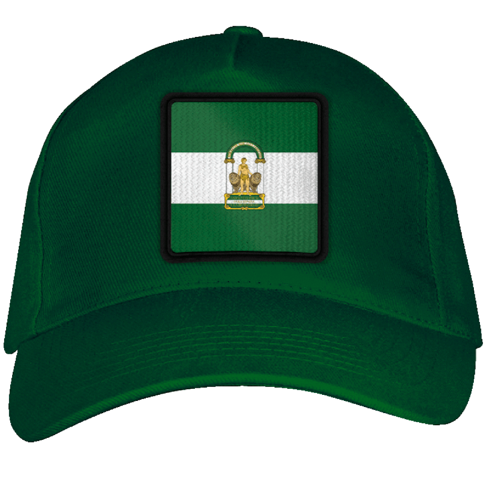 Gorra adulto con parche bandera Andalucía