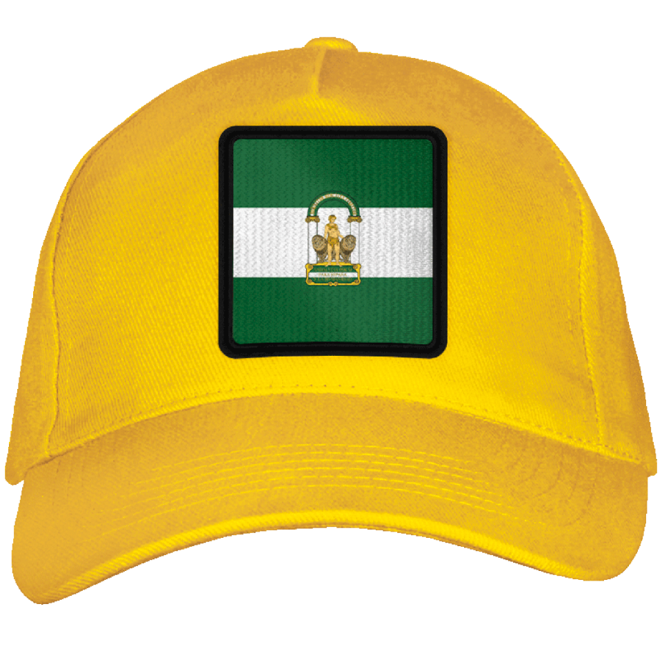 Gorra adulto con parche bandera Andalucía