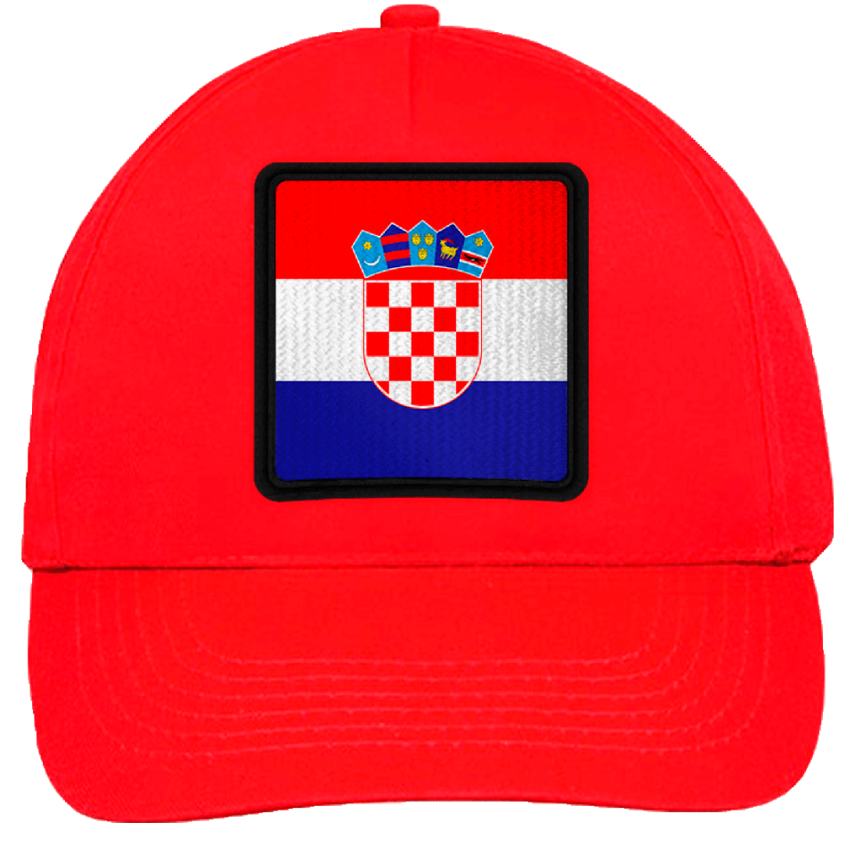 Gorra infantil con bandera Croacia