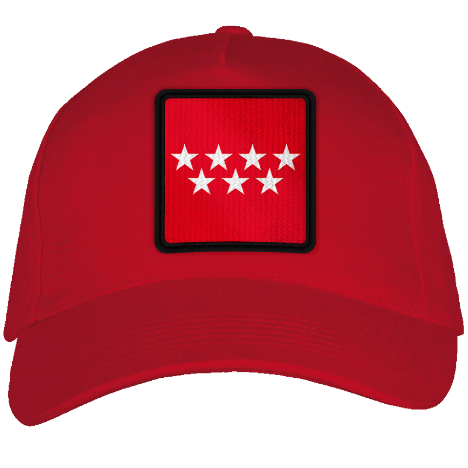Gorra adulto con parche bandera Comunidad de Madrid