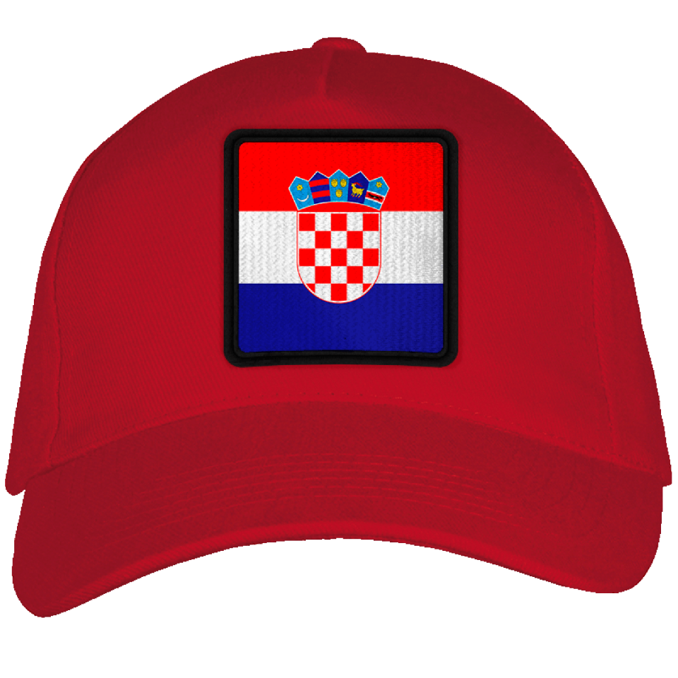 Gorra adulto con parche bandera Croacia