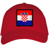 Gorra adulto con parche bandera Croacia