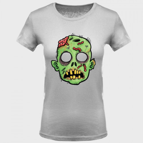 Camiseta mujer halloween: cara zombie