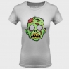 Camiseta mujer halloween: cara zombie